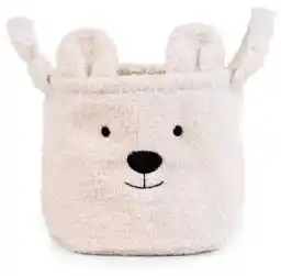 Childhome Pluszowy pojemnik na zabawki 25 x 20 x 20 cm Teddy bear Off white