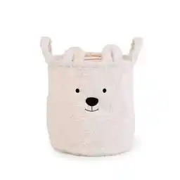 Childhome Pluszowy pojemnik na zabawki 30x30x30cm Teddy bear Off white