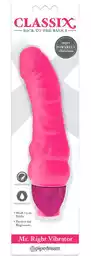 Classix Mr. Right - silikonowe dildo dla początkujących z penisem (różowe)