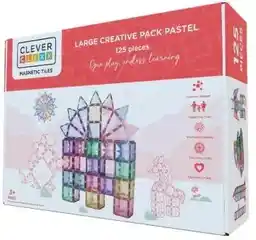 Cleverclixx Klocki magnetyczne Large Creative Pack Pastel - 125 el.