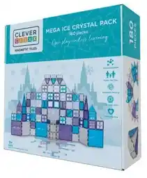 Cleverclixx Klocki magnetyczne Mega Ice Crystal Pack - 180 el.