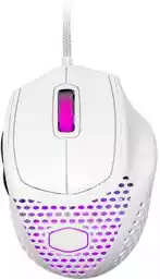 Cooler Master MM720 Ultralekka Przewodowa Mysz Do Gier Claw Grip RGB-LED 49g - Struktura Plastra Miodu, Sensor Optyczny 16000 DPI, Mikroprzełączniki 70 mln Kliknięć, Ślizgacze PTFE - Matowa Biel