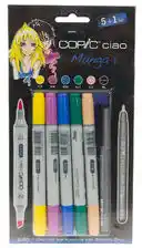 COPIC Ciao Markery Zestaw 5+1 Manga 1