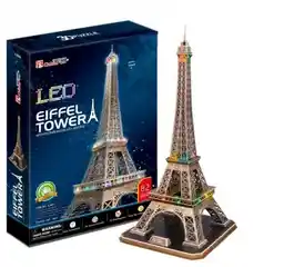 Cubic Fun Puzzle 3D Wieża EiffelA Led