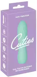 Cuties Mini 3 - ładowalny, wodoodporny, geometryczny wibrator (zielony)