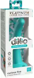 Dillio Curious Five - lepkie silikonowe dildo (15 cm) - turkusowe