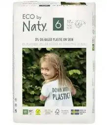 ECO by Naty 6 pieluchy jednorazowe powyżej 16kg 17szt