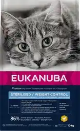 Eukanuba Adult Sterilised/Weight Control Rich in chicken - sucha karma dla kota - 10 kg