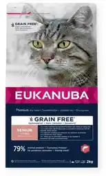 Eukanuba SUCHA Karma dla kota Grain Free Senior ŁOSOŚ 2kg