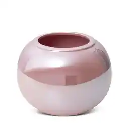 Eurofirany Osłonka ceramiczna Simona 1 22x22x16 na doniczkę różowa