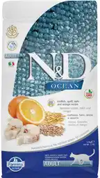 Farmina N&D Ocean Cod Spelt Oats & Orange Adult - sucha karma dla kota - 1,5kg