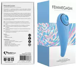 FeelzToys Femmegasm Tapping & Tickling Turqoise - Wibrator łechtaczkowy pulsujący Niebieski