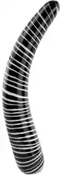 Feelztoys GLAZZZ Dark Desire - zakrzywione szklane dildo (czarne)