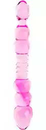 Feelztoys GLAZZZ Lucid Dreams - szklane dildo z koralikami (różowe)