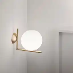 Flos IC C/W1 Lampa Ścienna/Sufitowa w kolorze Mosiądzu F3178059