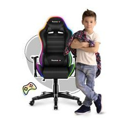 Fotel gamingowy Huzaro Ranger 6.0 RGB Mesh dla dzieci Tkanina Czarny