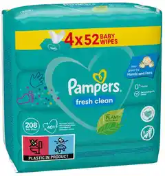 Fresh Clean chusteczki nawilżane dla niemowląt Pampers 4x52szt