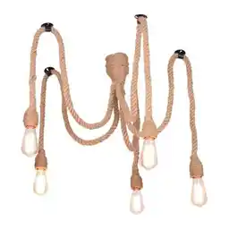 Goldlux Lampa sufitowa Pajączek Rope 312921 Czarno-beżowy