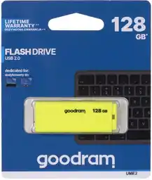 Goodram Pamięć USB UME2-1280Y0R11 Żółty 128 GB 1 Sztuk