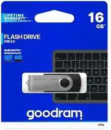 Goodram Pamięć USB UTS2 Czarny Srebrzysty 16 GB 5 MB/s-20 MB/s 1 Sztuk