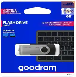 Goodram Pamięć USB UTS3-0160K0R11 USB 3.1 Czarny 16 GB 1 Sztuk