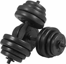 Gorilla Sports 2x 15 kg Zestaw hantli regulowanych z uchwytami