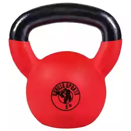 Gorilla Sports 6 kg Kettlebell gumowany hantel Crossfit