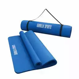 Gorilla Sports Mata do jogi 190x60x1,5cm błękitna