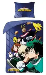 Halantex Pościel bawełniana 140x200 My Hero Academia granatowa plus worek bawełniany