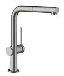 Hansgrohe Talis M54 Bateria kuchenna z wyciąganą wylewką czarny chrom szczotkowany 72808340