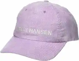 Helly Hansen czapka z daszkiem sztruksowa Graphic Cap kolor różowy z aplikacją