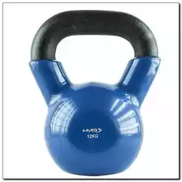 HMS Kettlebell Żeliwny Pokryty Winylem KNV 12KG