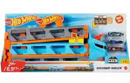 HOT WHEELS Samochód Transporter Wyścigowy 2w1 GVG37