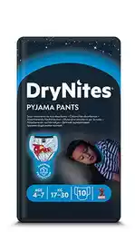 Huggies Drynites Boys 4-7 lat (17-30kg) pieluchomajtki na noc 10szt.