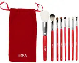 Ibra Makeup Pędzle Ibra Brush Set Red Zestaw 8 Pędzli