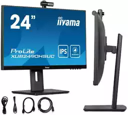 Iiyama ProLite XUB2490HSUC-B5 z kamerą 24 cale Full HD IPS 60Hz 4ms monitor LED