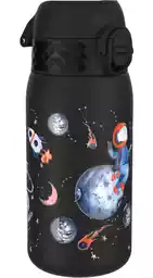 ION8 Czarna stalowa butelka na wodę kosmos 400 ml