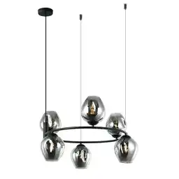 Italux Lampa designerska wisząca Roxane MDM-4045-6 BK+SG