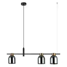 Italux Lampa designerska wisząca Servio PND-66892-3-BK-SG-