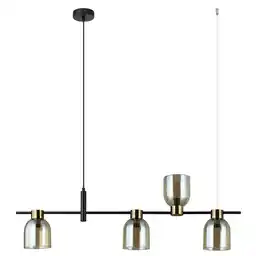 Italux Lampa designerska wisząca Servio PND-66892-4-BK-AMB-