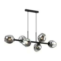 Italux Lampa loft wisząca Borgo PND-30843-6 BK+SG czarna