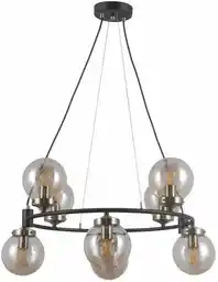 Italux Lampa loft wisząca Galvez PND-28622-8A czarna