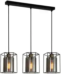 Italux Lampa loft wisząca KALULA PND-78901-3-BK+SG