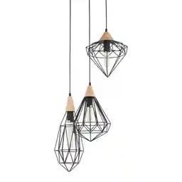 Italux Lampa loft wisząca MAELLE MDM-2591/3 BK