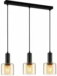 Italux Lampa loft wisząca SANTIA PND-65342-3-BK+AMB