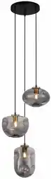 Italux Lampa nad stół wisząca nowoczesna HATELLA PND-112038-3A-BRO+SG