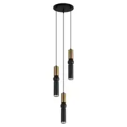 Italux Lampa nad stół wisząca nowoczesna Isidora PND-14290-3-BRO-BK