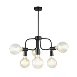 Italux Lampa stylowa wisząca Kristy MDM-3678/6 BK