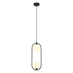 Italux Lampa stylowa wisząca Lupus PND-3965-2-BK