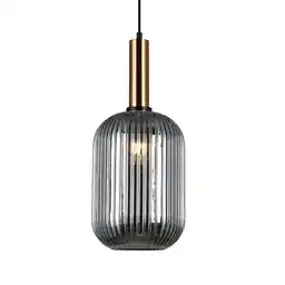 Italux Lampa wisząca nowoczesna ANTIOLA PND-5588-1L-BRO+SG